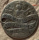 ANTIQUE MILITARY ID BADGE MEDAL CIVIL WAR LITTLE BIG HORN LT EDWARD G. MATHEY