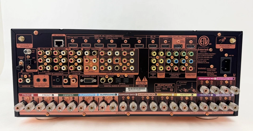 Marantz SR8015 AV Receiver 11.2-Ch 8K HDMI Upscaling Auro-3D IMAX - No Remote - Image 4 of 4