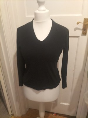 Damen Talbots Größe M schwarz Langarmshirt
