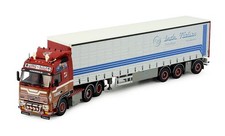 TEKNO,VOLVO FH16 Globettroter 6x2 with 3-axle NIELSEN BRDR covered trailer., ...