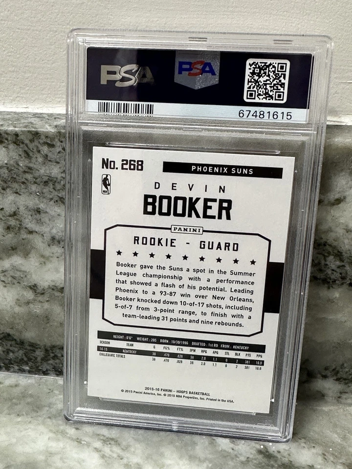 Devin Booker 2015 Panini Hoops Psa 9 - Image 2 of 2