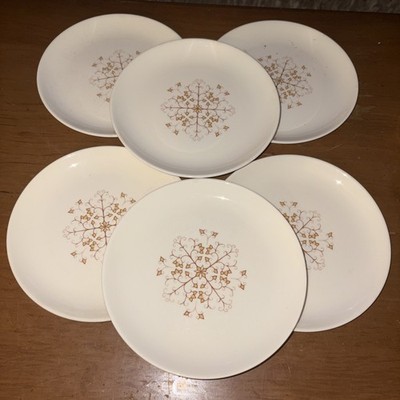 6 Vintage Taylor Smith Taylor TST Ever Yours ARABESQUE 7  Dessert Plates
