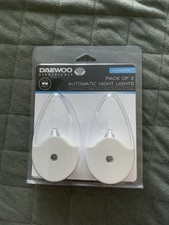 Image of Daewoo Pack Pk Of 2 Automatic Sensor Night Lights New FREE P&P