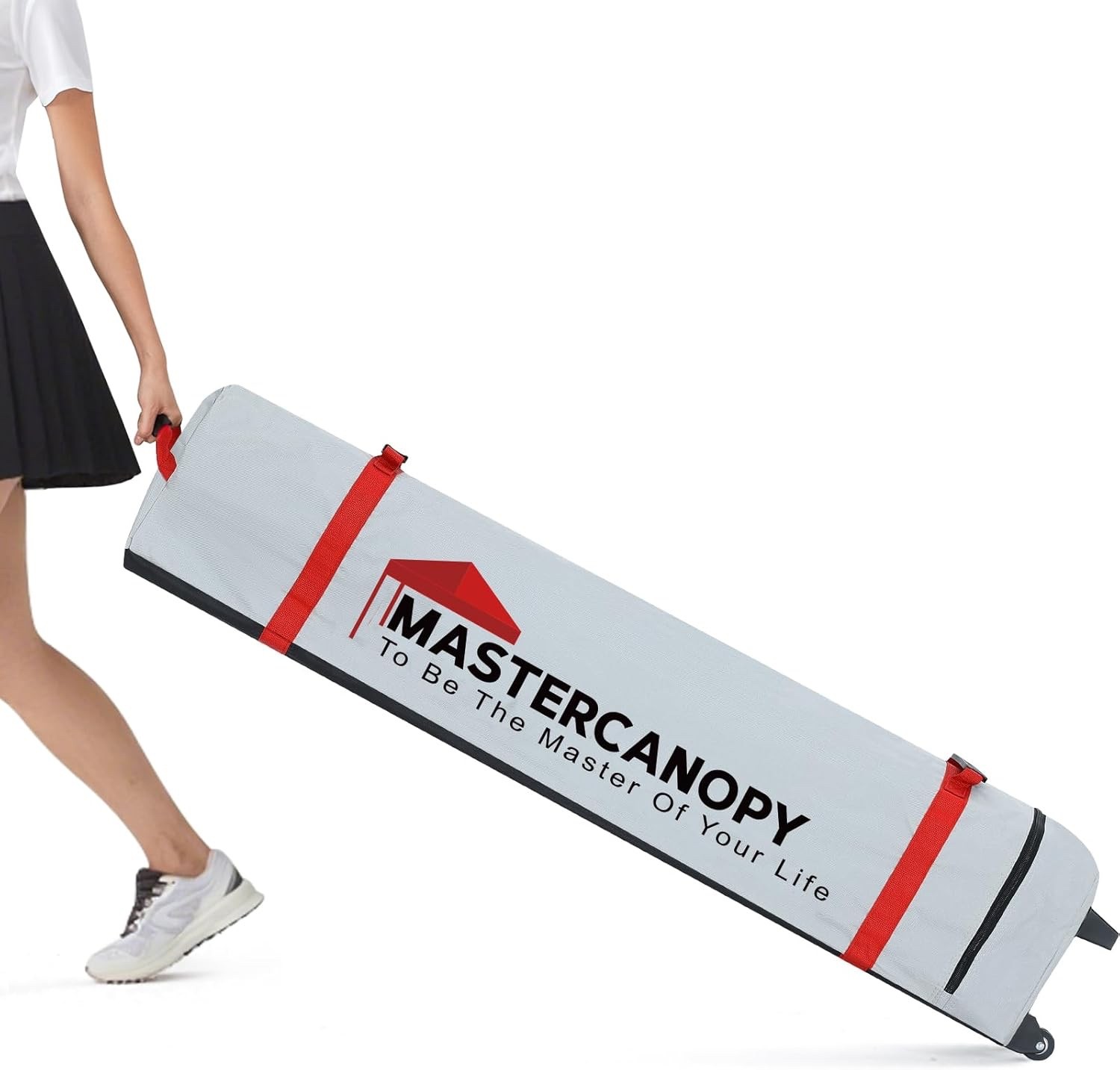 Wheeled Replacement Carry Bag For 10x10 Pop-up Canopy Tents Gray