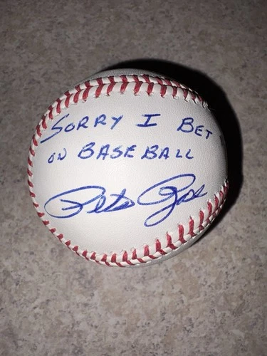Pete Rose Signed Baseball With “Sorry I bet on Baseball” Inscription Authentic🔥