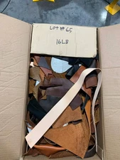 Genuine Leather Scrap, Remnants 16 lbs (lot 65)
