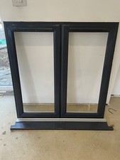 Anthracite Upvc Double Glasses Window 120cm Wide 122.3cm High With Sill 35cm