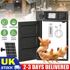 Large Size Automatic Chicken Coop Door Solar Powered Opener w/Timer&Light Sensor