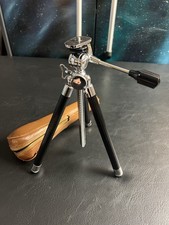 VTG VIVO 9-Section Elevator Chrome Tripod W/ 46  Compact Leather Case Japan