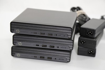 LOT OF 3 - HP ProDesk 405 G8 DM Ryzen 5 Pro 5650GE 3.4GHz NO SSD, NO RAM + 90W