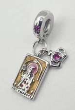 925 Sterling Silver Tarot Card “The Empress” Charm Pendant