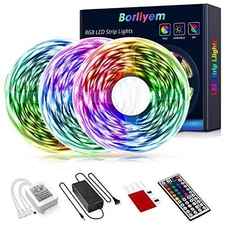49.2FT/15M LED Strip Lights,Borllyem RGB LED Light Strip 5050SMD RGB LED Strip