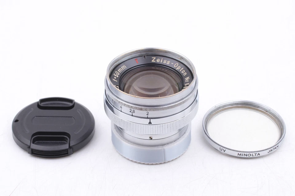 [Exc+5] Zeiss Opton Sonnar 50mm f/2 Red T for Contax Rangefinder From JAPAN - image 2 of 4