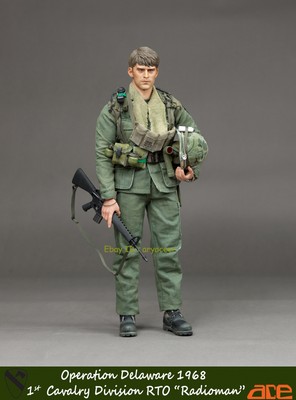 ミリタリー ACE Works 1st Cavalry Division Airmobile ACE Works 1st Cavalry Division RTO Radioman 1/6 Action Figure
