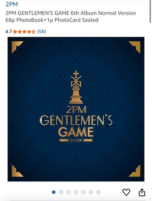 2PM-[GENTLEMEN'S GAME] 6th Album CD+68p Photo Book+1p Card K-POP Sealed