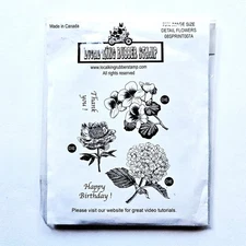DETAIL FLOWERS Local King Cling Rubber Stamps Botanical Garden Beauty um566