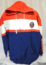 Mens Fanatics NY New York Islanders Big & Tall Full Zip Fleece NHL Hockey Hoodie