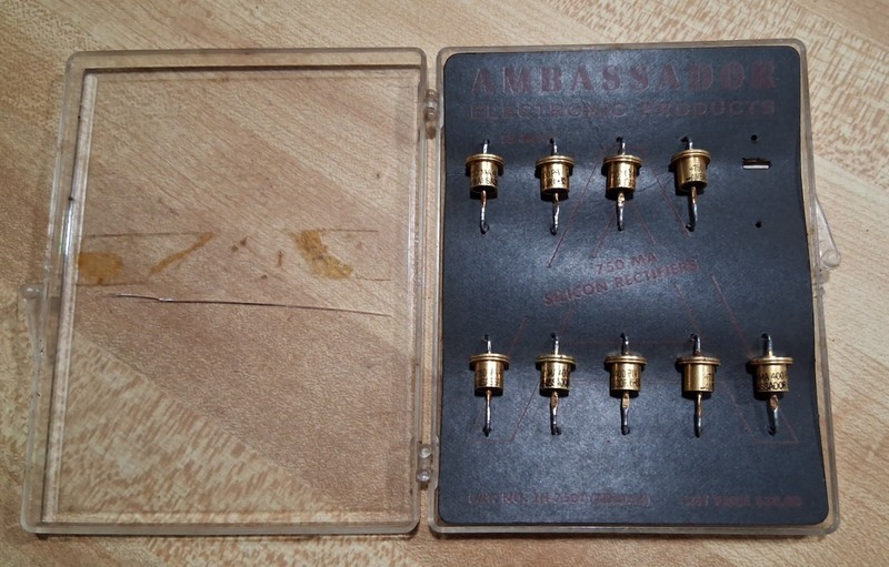LOT OF 9 NOS AMBASSADOR 750 MA SILICON RECTIFIERS