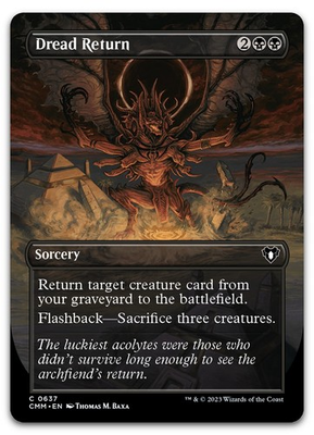 #ad Dread Return Borderless #637 NM Commander Masters CMM Magic MTG $2.79