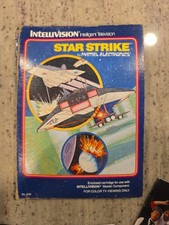 Intellivision Star Strike 1981 Complete in Box with manual  Overlays