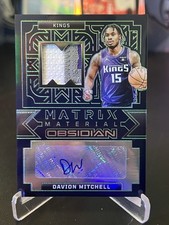 23-24 Obsidian - Matrix Autographs Davion Mitchell Electric Etch Green 21/25 
