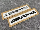 AMG Black Silver Rear Trunk 3D Emblem Badge A C E GLC GLA GLB GLE Before 2017
