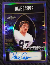 2025 Leaf Nation Dave Casper Purple 1/1 Refractor AUTO Legend RAIDERS #GADC1
