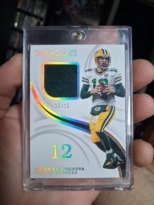 2019 Panini Immaculate Collection Aaron Rodgers Double Jersey Number 12/12 Patch