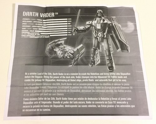 Transformers Star Wars Darth Vader Corbata Advanced Hasbro 2005 - Completa con Manual - Imagen 9 de 11
