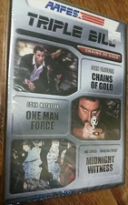 AAFES TRIPLE BILL: CHAINS OF GOLD ONE MAN FORCE MIDNIGHT DVD BRAND NEW SEALED