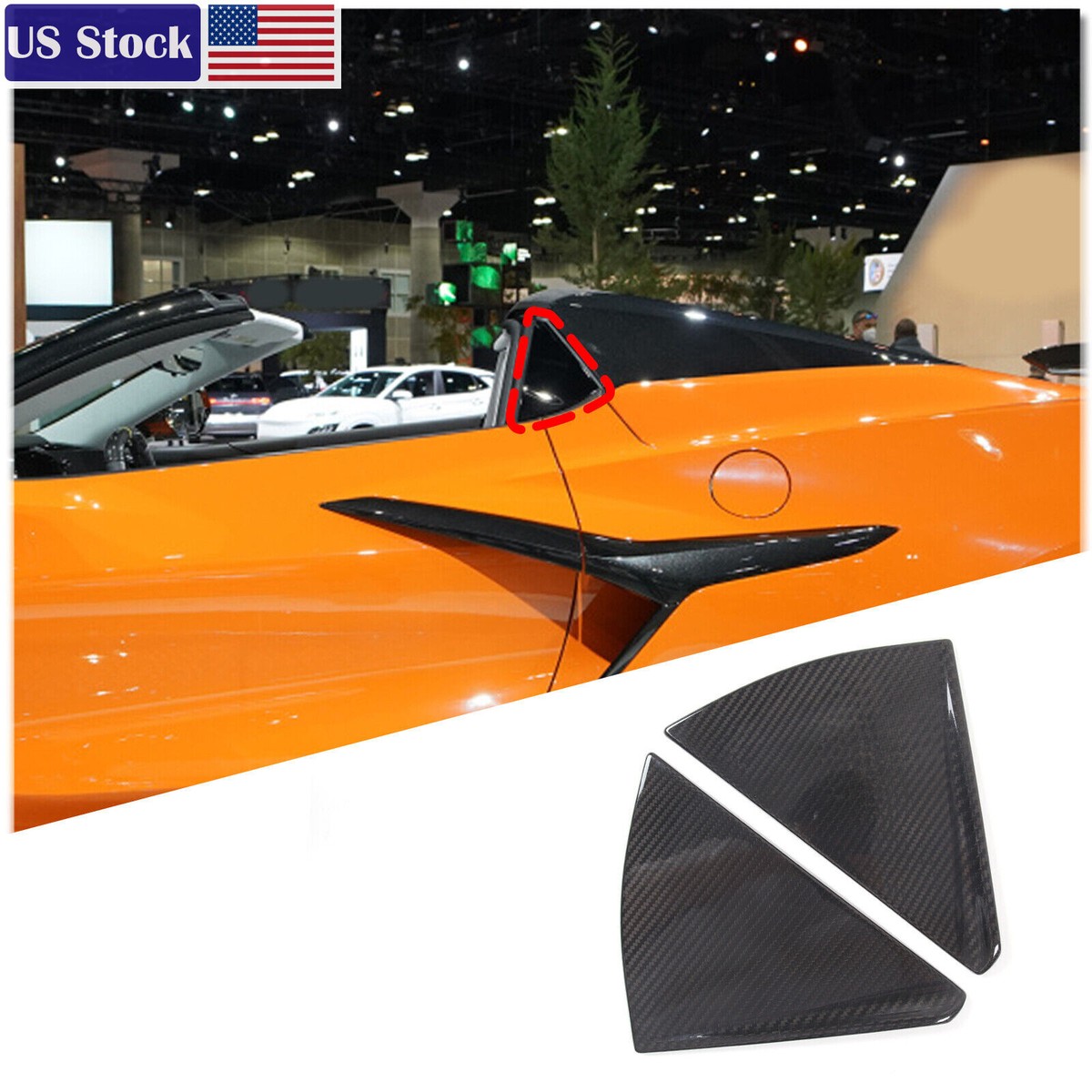 Carbon Fiber Rear Window Panel For Corvette C8 Z51 Z06 Convertible