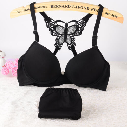 Fashion&Sexy butterfly Back Straps Front Close Bra Sets Super Gather Push Up Bra - Picture 3 of 20