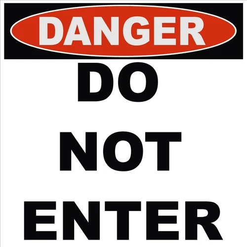 Coroplast Construction Signs - 48" x 48" - Qty 2 - Danger Do Not Enter - product listing photo
