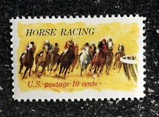 1974US #1528 10c Horse Racing - Single Stamp  Mint NH 