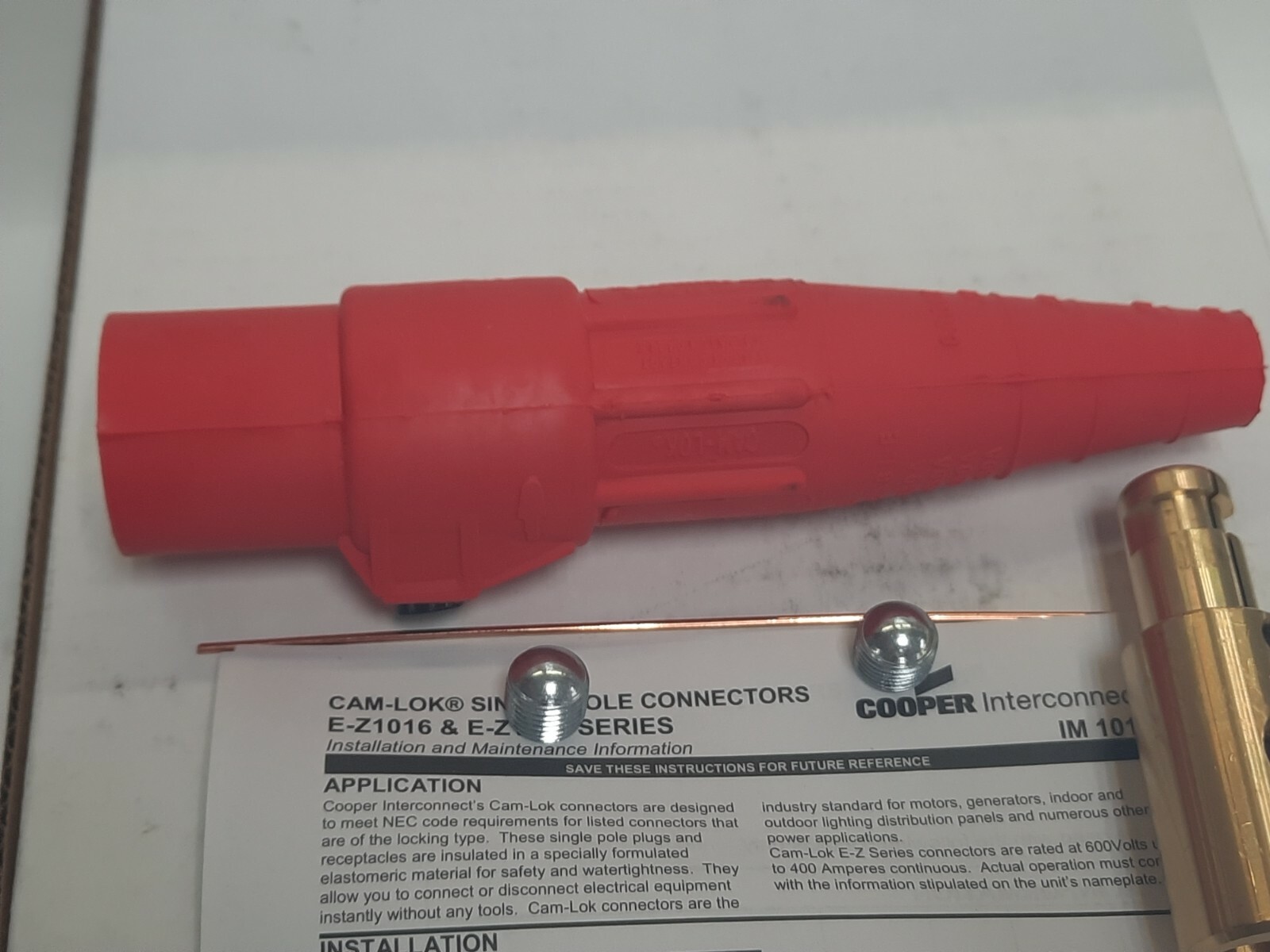 CROUSEHINDS COOPER CAMLOK MALE CONNECTOR ASSEMBLY EZ10168364 BOX OF