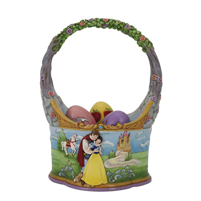 Jim Shore 6010105 The Tale That Started Them All - Snow White Easter Basket & Eg