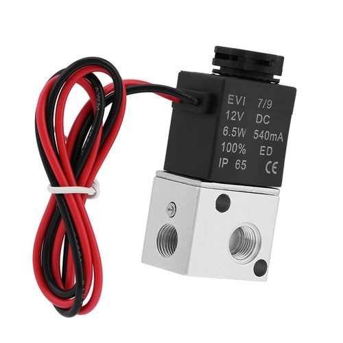 Electroválvulas neumáticas normalmente cerradas DC12V 3 vías 2 posiciones 1/8' BSP - Imagen 12 de 22