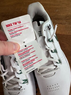 Nike Tiger Woods TW14 Golf Shoe White / Green MASTERS TW13 US 9