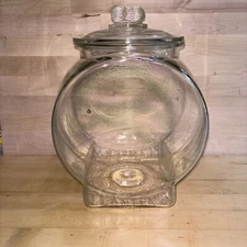Vintage Planters Peanuts Jar With Peanut Handle Cover