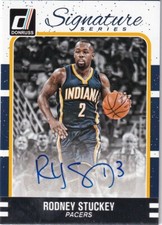 16-17 DONRUSS SIGNATURE SERIES - RODNEY STUCKEY AUTO - #44 INDIANA PACERS