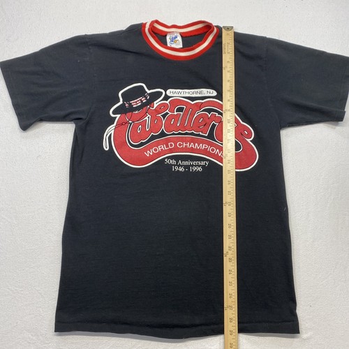 Vintage Caballeros T Shirt Adult Medium Black Red Ring Single Stitch World Champ - Picture 9 of 14