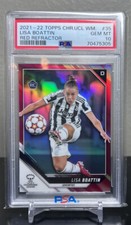 2021-22 Topps Chrome Women's Red Refractor #35 Lisa Boattin #4/5 PSA 10