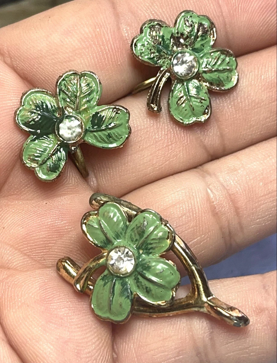 Vintage shamrock deals brooch