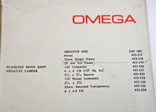 SIMMON OMEGA 423-219 35MM NEGATIVE CARRIER NEW