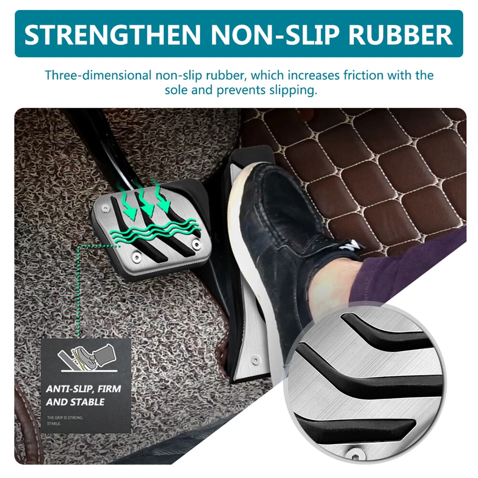 For BMW E81 E82 E90 F20 F31 Gas Brake Pedal Cover Anti Slip Foot Pedals 2PCS Foto 2 de 4