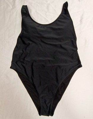Xhilaration Sz XL Black One Piece Swim Bathe Suit NWOT