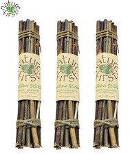 3 PACK NATURE FIRST WILLOW STICKS SMALL ANIMAL RABBIT GUINEA PIG GNAW TREATS