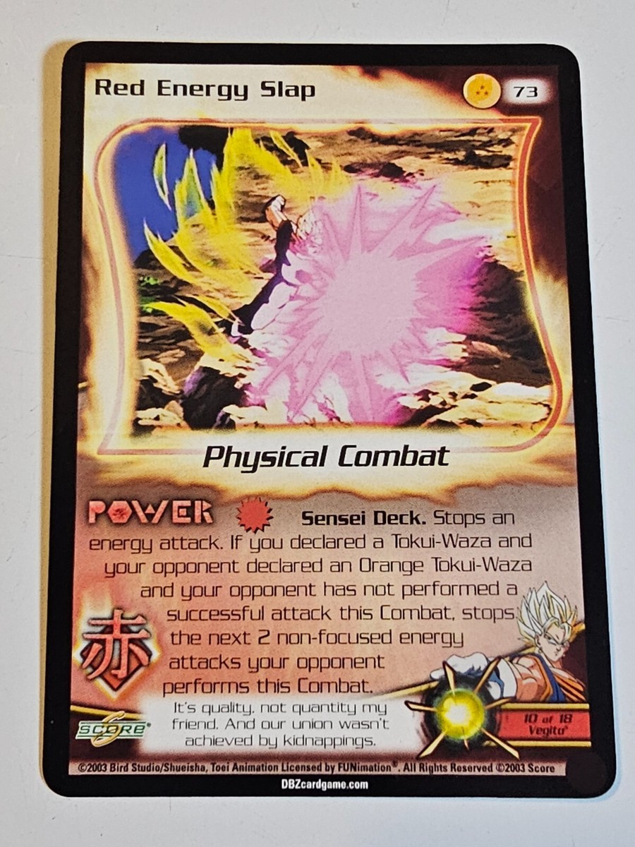 Red Energy Slap 2003 Score Unlimited Dragon Ball Z DBZ TCG #73 | eBay