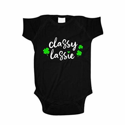 The Shirt Den Classy Lassie Baby Girl One Piece for St Patricks Day Clothing
