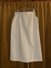 NWT Vintage White Pencil Skirt With Pockets